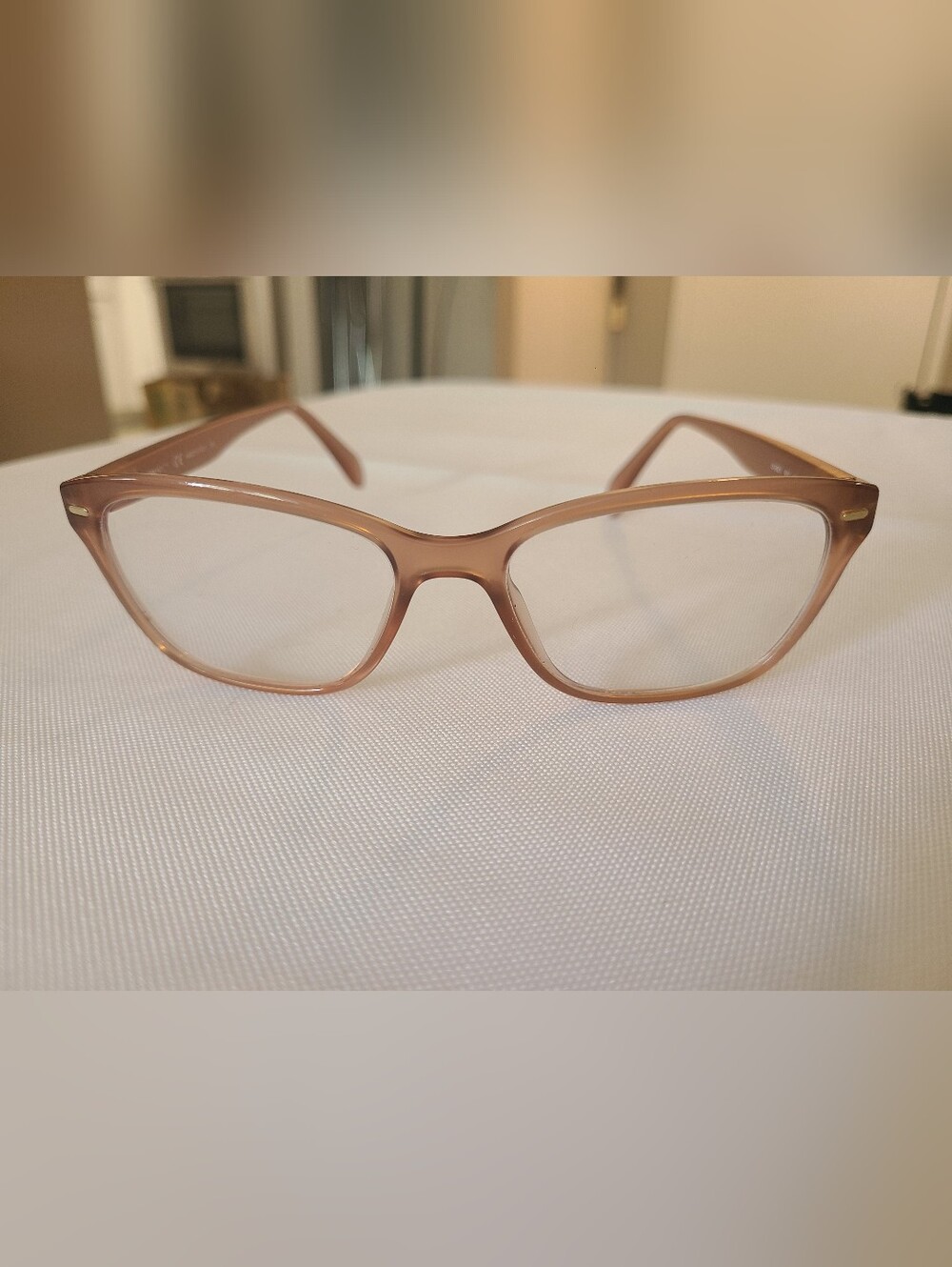Marchon Women's Fashion Cat-Eye Glasses in Light Pink